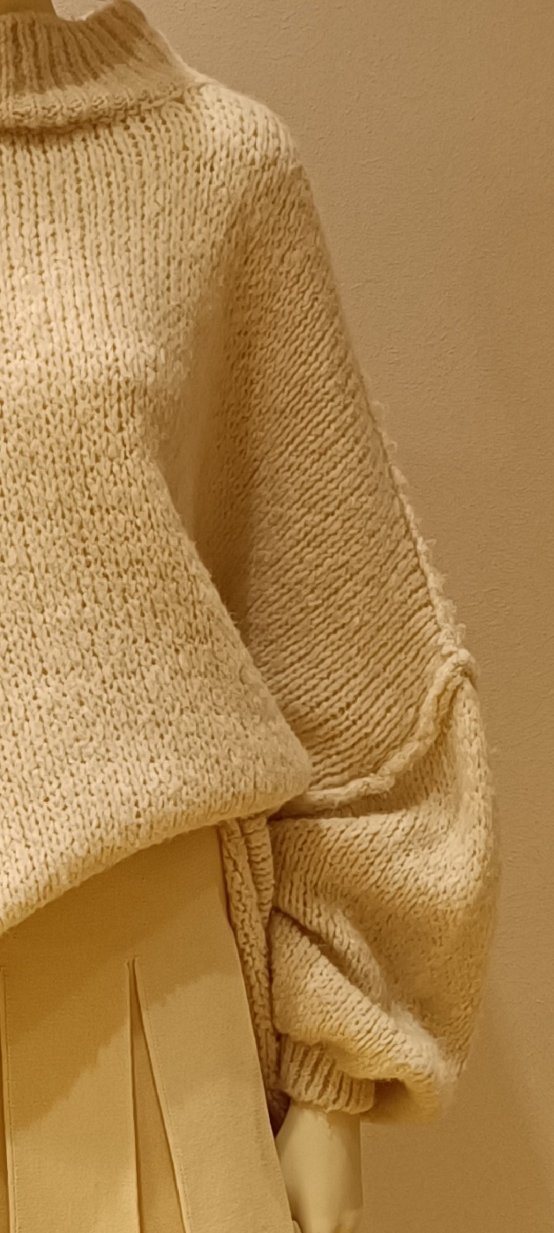 Oversized Pullover mit Aussennähten 'Beige'