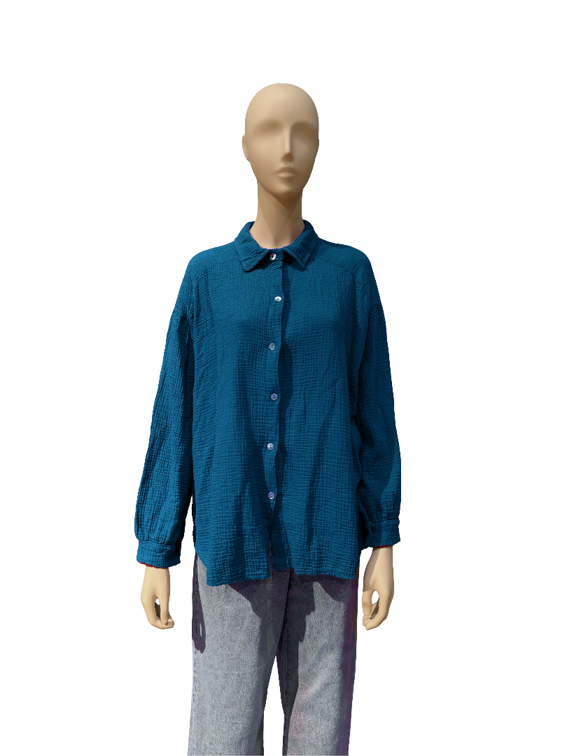 Musselin Bluse, kurz