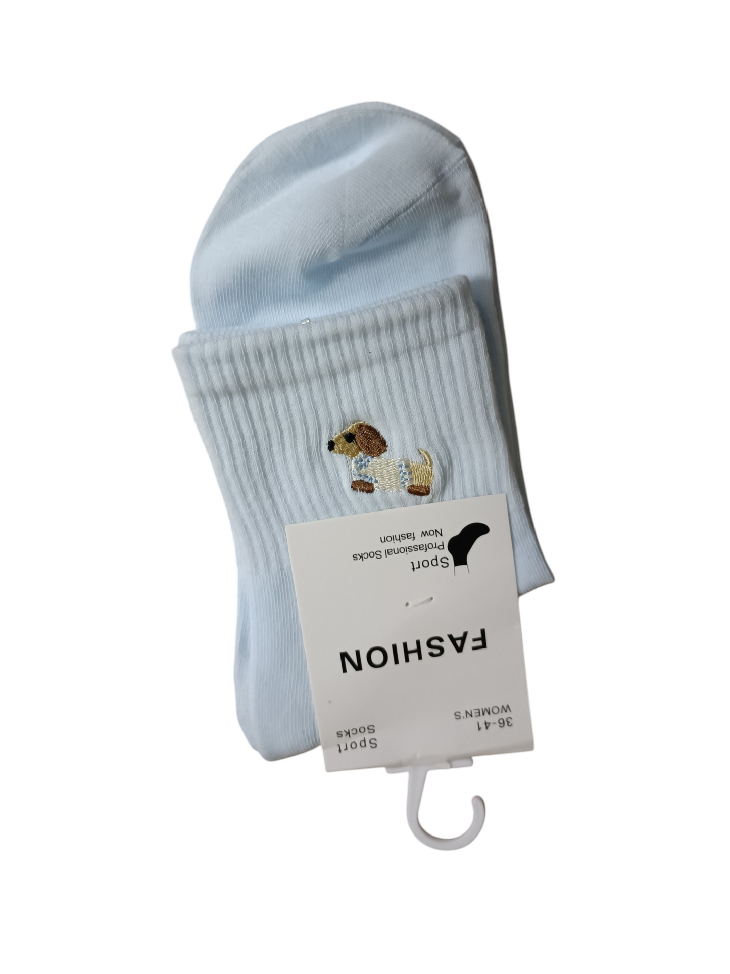 Socke mit Dackel Motiv