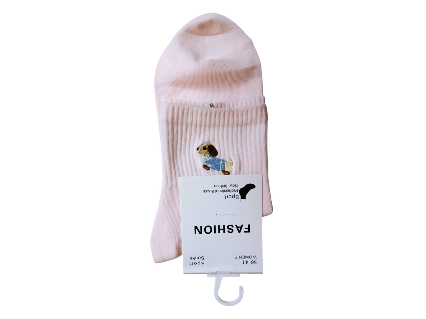 Socke mit Dackel Motiv